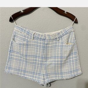 Zara Blue and White Shorts